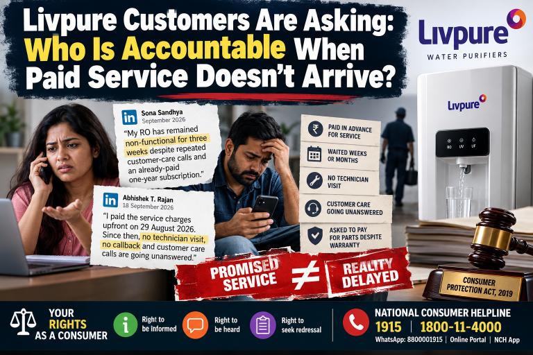 Livpure Customers Are Asking: Who Is Accountable When Paid Service Doesn’t Arrive?